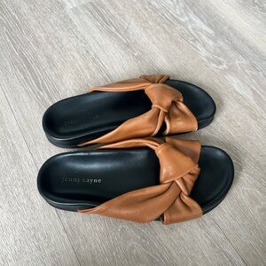 Jenni Kayne Brown Leather Knot Sandals